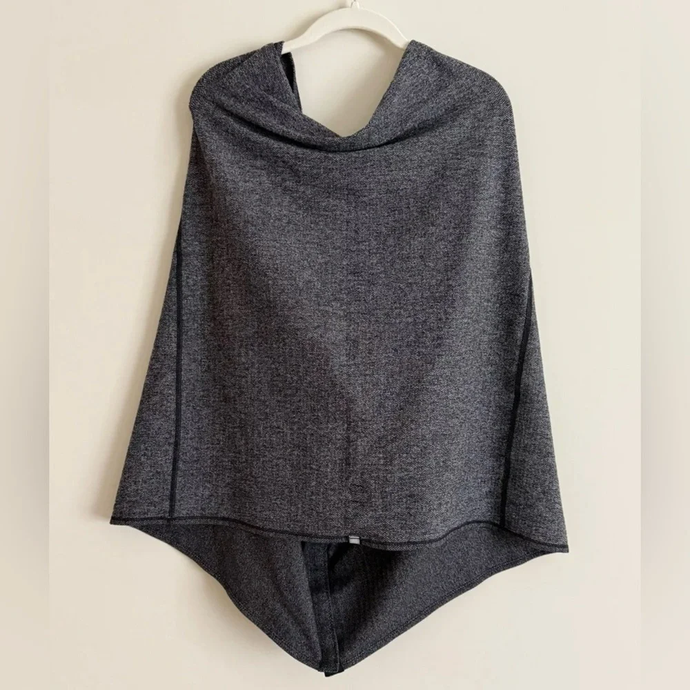 Lululemon Vinyasa Scarf - Black Gray Heathered Herringbone - Picture 7 of 11
